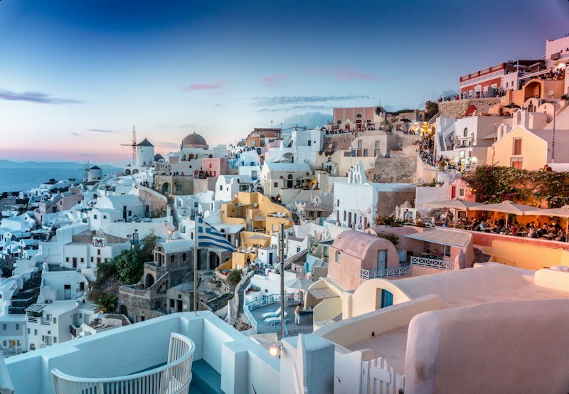 Santorini coastal cliff